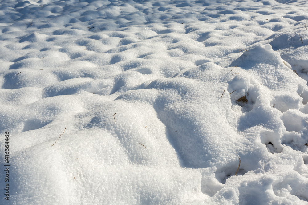 Texture de neige et bosses