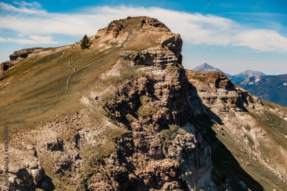 Fototapeta premium Hiking in complete solitude, Montana