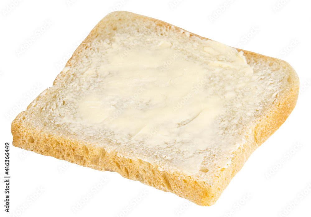 bread and butter. Toast with butter isolated on white background bread and butter. Toast with butter isolated on white background