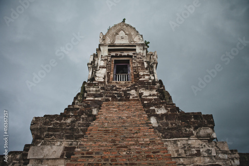 AYUTTHAYA  THAILAND - MAY 25  2018  Ayutthaya Historical Park in Ayutthaya  second capital of the Siamese Kingdom . A very popular destination for day trips from Bangkok. 