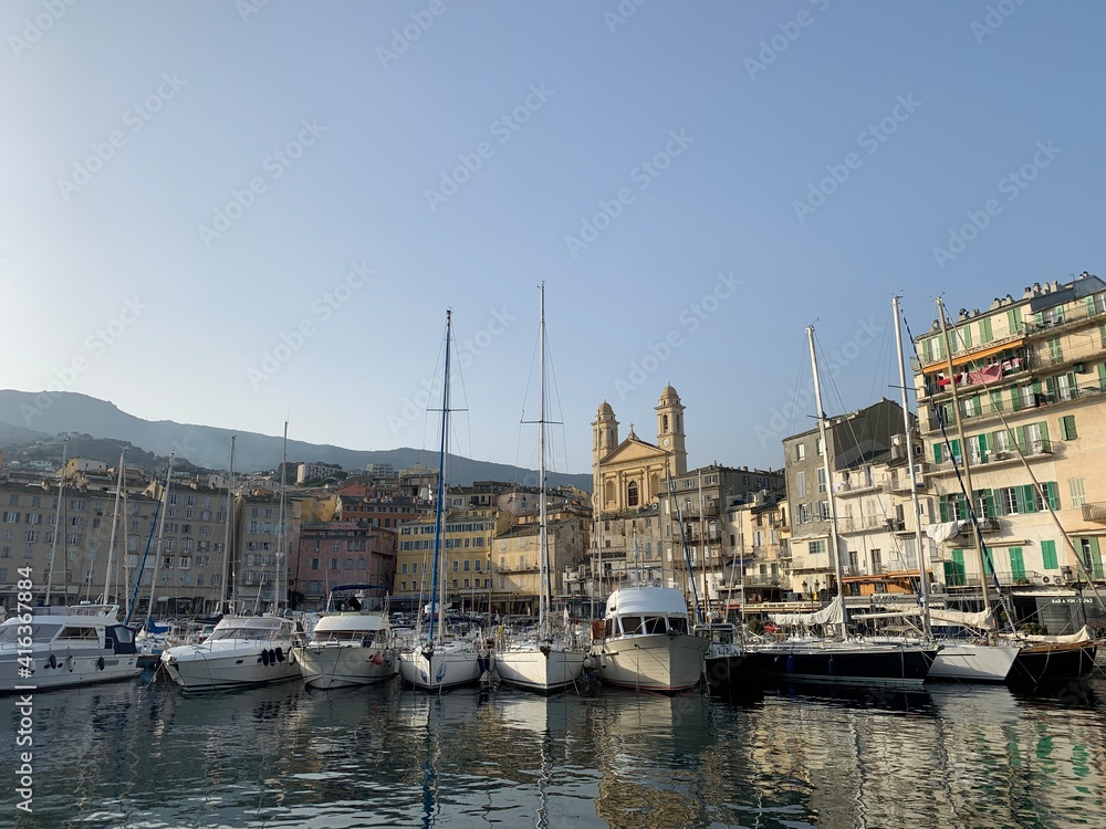 Old port in the Bastia Corsica France