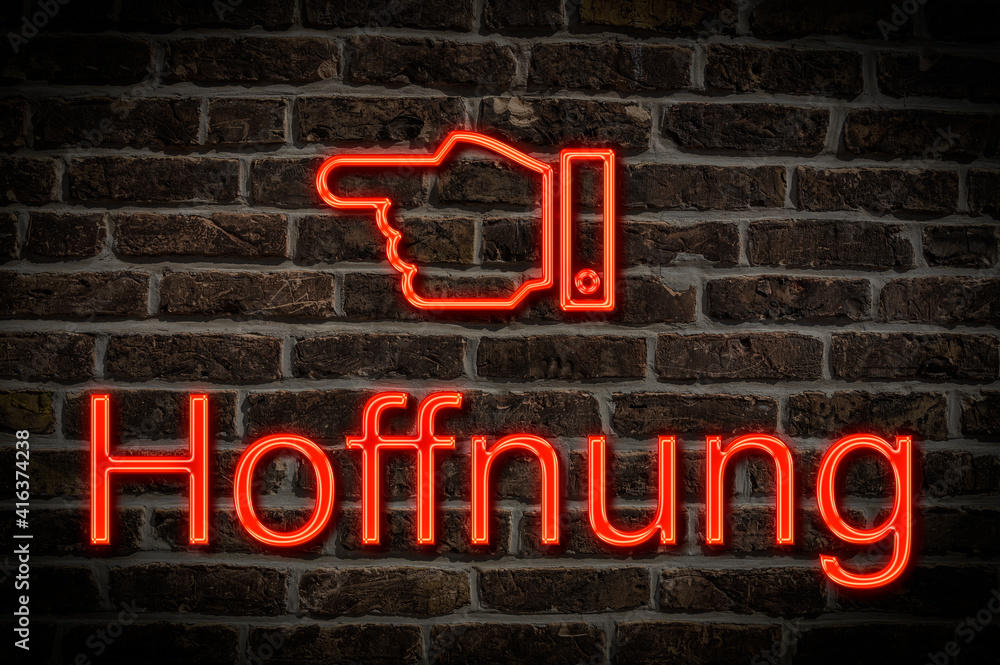 Leuchtreklame Hoffnung