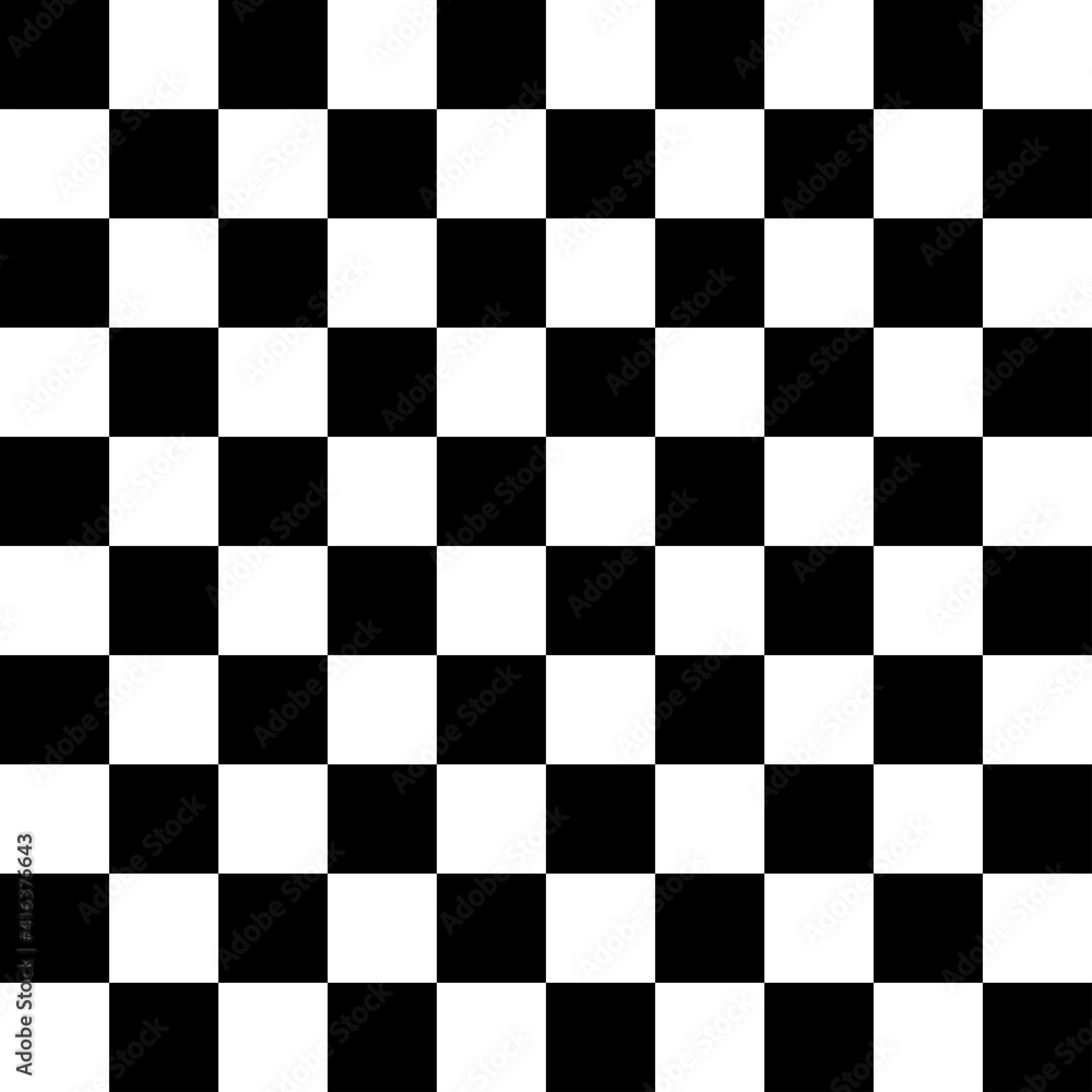Fototapeta premium Plain Black and White Square Checkered Pattern