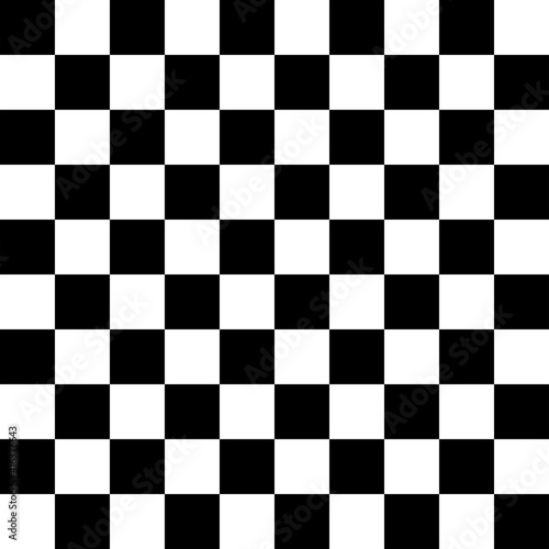 Plain Black and White Square Checkered Pattern