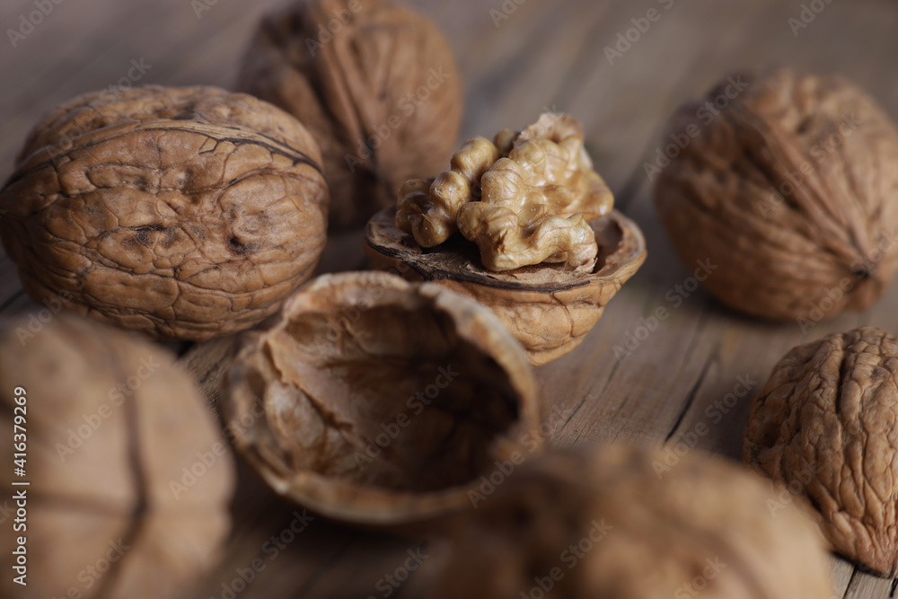 walnut structural lines in the form of a face walnut structural lines in the form of a face