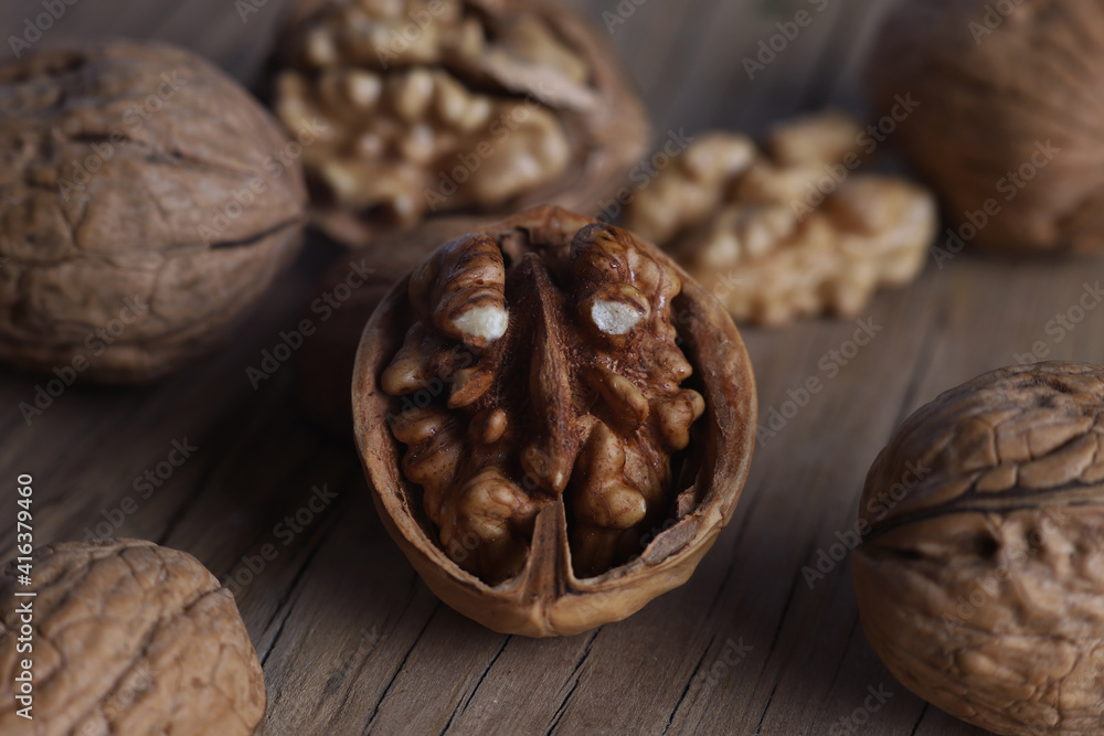 walnut structural lines in the form of a face walnut structural lines in the form of a face