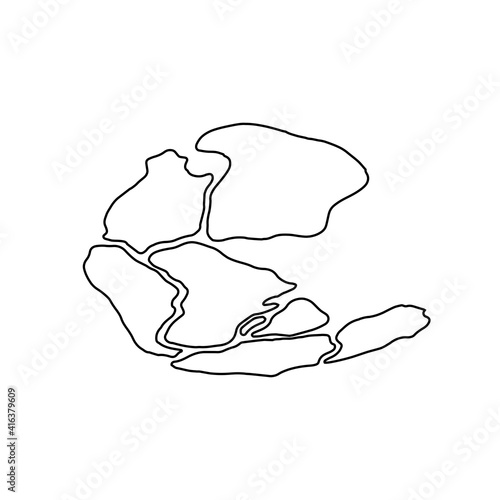 Pangaea or Pangea. the appearance of continents