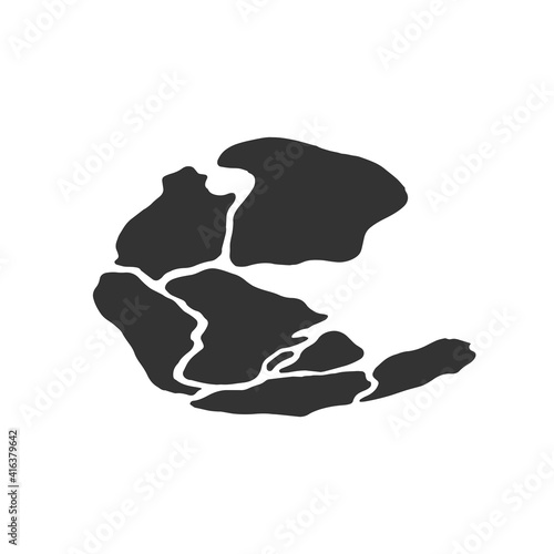 Pangaea or Pangea. the appearance of continents