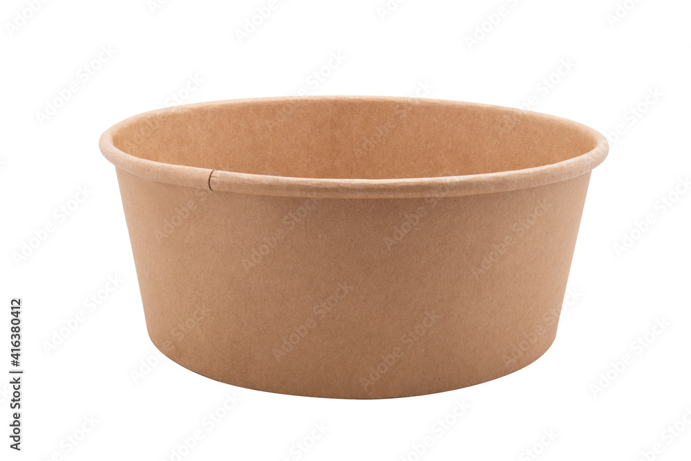 Kraft paper tub bucket container for dessert, yogurt, ice cream, sour cream, snack, butter, margarine or cheese, Mock Up Kraft paper tub bucket container for dessert, yogurt, ice cream, sour cream, snack, butter, margarine or cheese, Mock Up