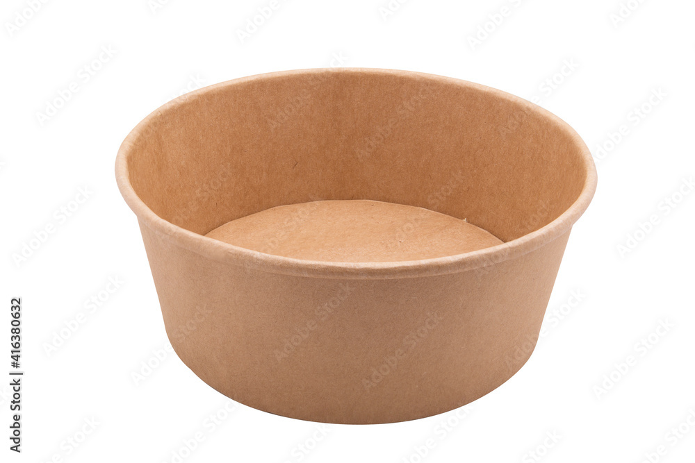 Kraft paper tub bucket container for dessert, yogurt, ice cream, sour cream, snack, butter, margarine or cheese, Mock Up Kraft paper tub bucket container for dessert, yogurt, ice cream, sour cream, snack, butter, margarine or cheese, Mock Up