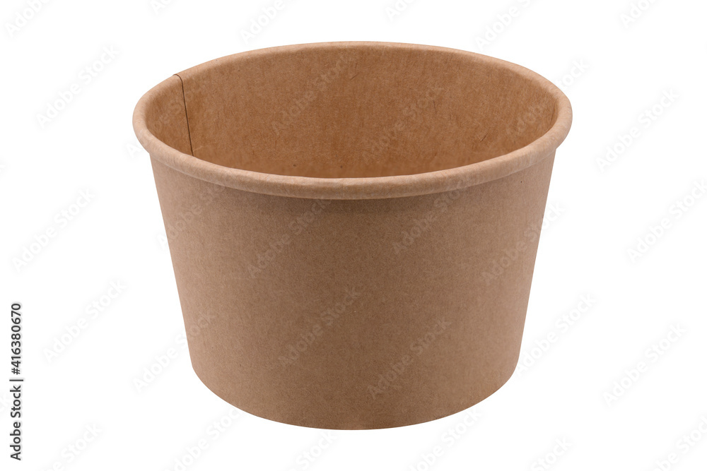 Kraft paper tub bucket container for dessert, yogurt, ice cream, sour