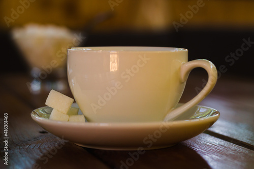 cup of tea on the table