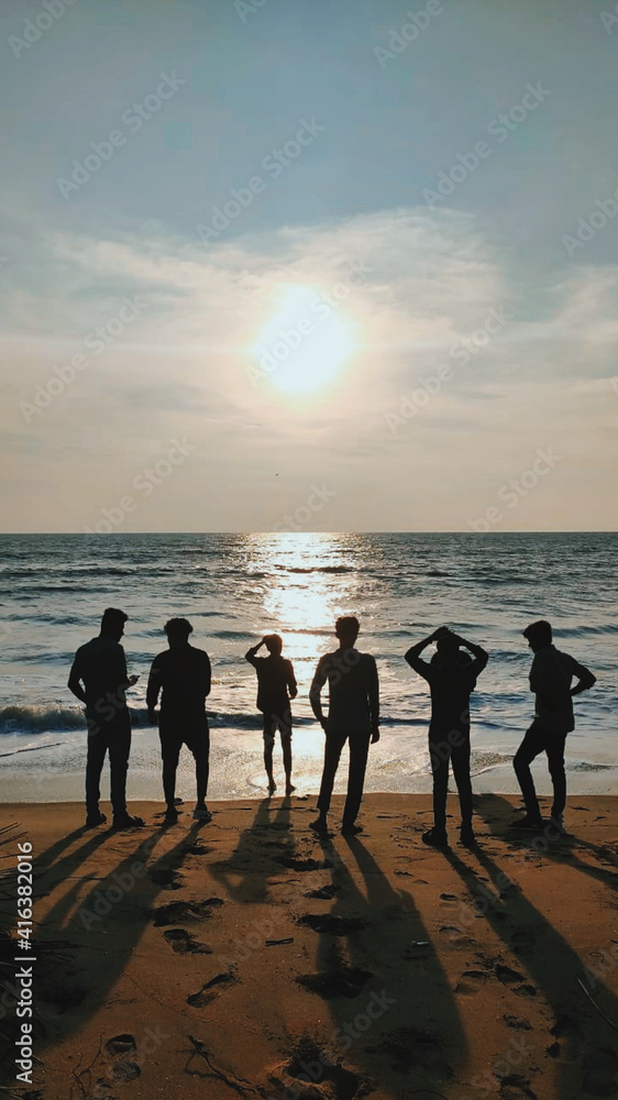 Fototapeta premium sunset at the beach