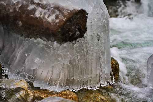 Icicles on the river