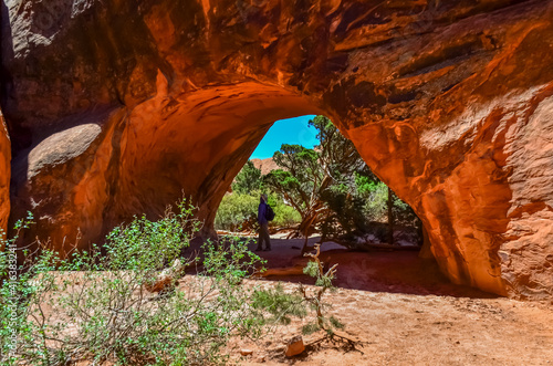 Eroded landscape, Arches National Park, Moab, Utah, US