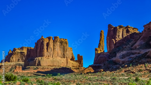 Eroded landscape, Arches National Park, Moab, Utah, US