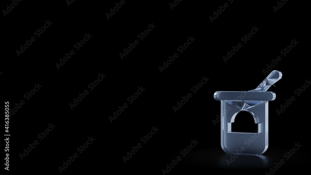 3d rendering frosted glass symbol of yogurt isolated with reflection 3d rendering frosted glass symbol of yogurt isolated with reflection