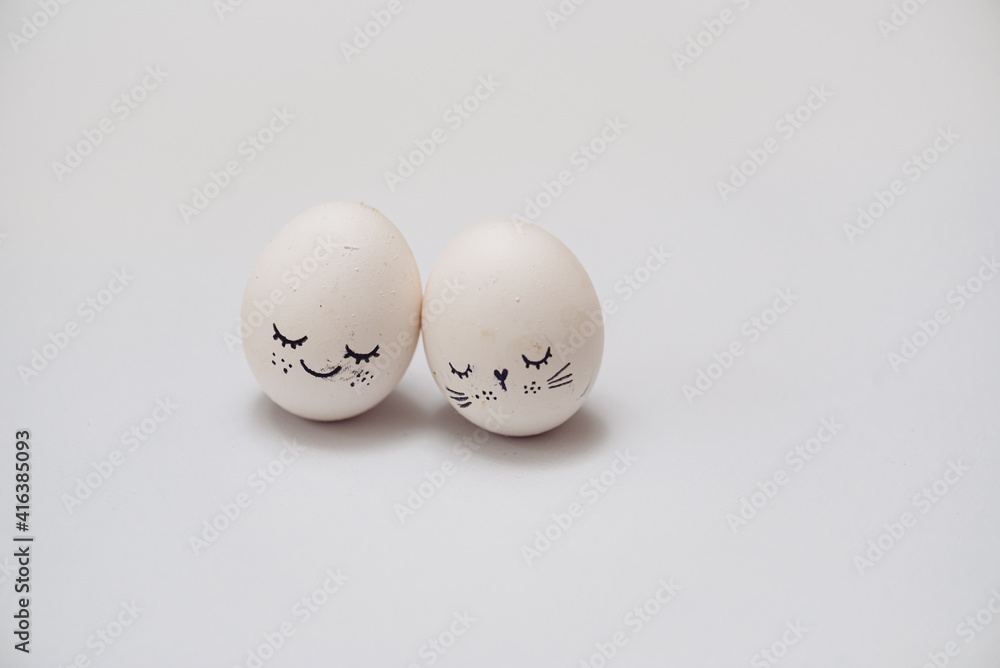 Congratulations with easter day. Eggs on background Congratulations with easter day. Eggs on background