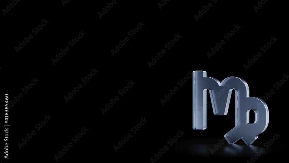 3d rendering frosted glass symbol of Virgo zodiac isolated with reflection 3d rendering frosted glass symbol of Virgo zodiac isolated with reflection