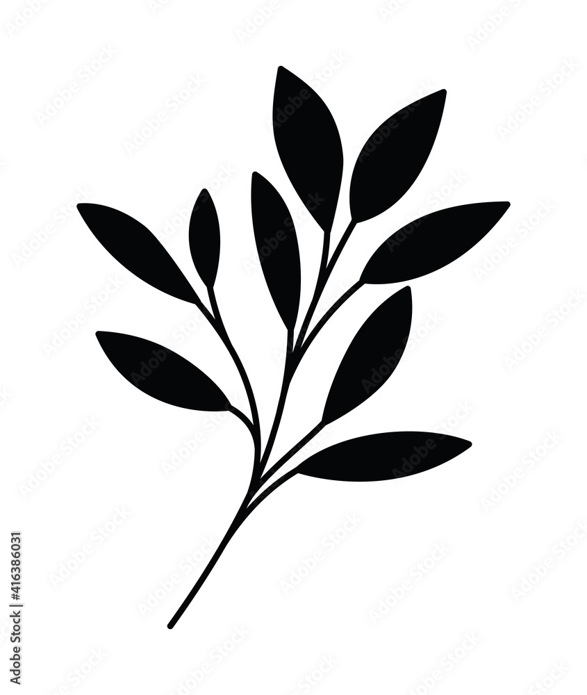 minimalist tattoo of a plant