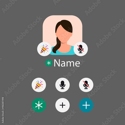 Clubhouse audio chat. Clubhouse app icon. Online voice message. Social network. Icon. Vector illustration
