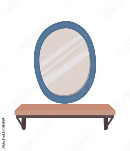 mirror on a white background