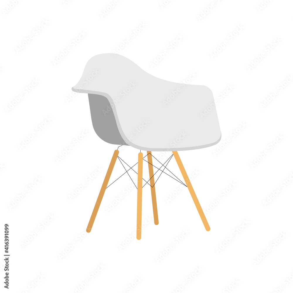 chair wardrobe illustration concept. white chair chair wardrobe illustration concept. white chair