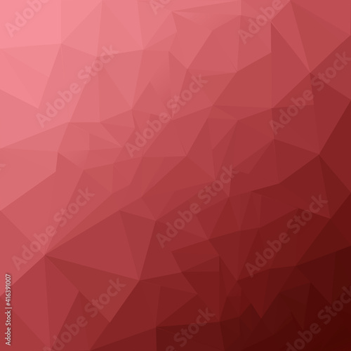 Abstract red geometric background. Polygonal background. Low Poly Background