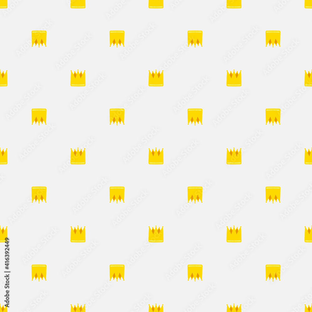 Vector seamless pattern with crowns in cartoon style. Can be used for textile, stationery, wallpaper, pattern fills, web background. Vector seamless pattern with crowns in cartoon style. Can be used for textile, stationery, wallpaper, pattern fills, web background.