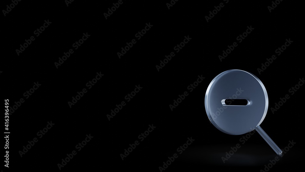 3d rendering frosted glass symbol of magnifier zoom out isolated with reflection 3d rendering frosted glass symbol of magnifier zoom out isolated with reflection