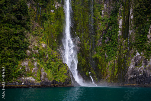 Milford Sound boat cruise - Stirling Falls  New Zealand