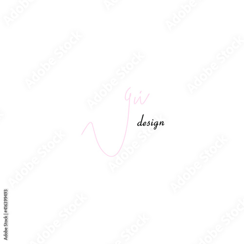 gw design initials logo isolated white