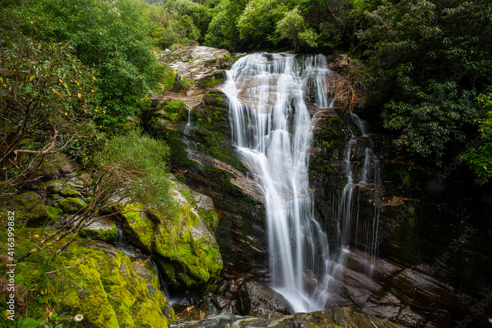 Roaring Burn falls, Milford track, New Zealand