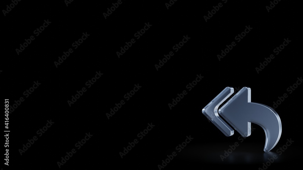 3d rendering frosted glass symbol of reply all isolated with reflection 3d rendering frosted glass symbol of reply all isolated with reflection