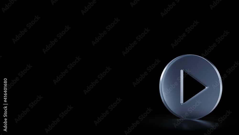 3d rendering frosted glass symbol of play button isolated with reflection 3d rendering frosted glass symbol of play button isolated with reflection