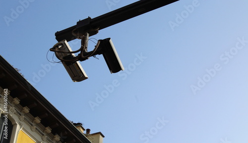 Telecamere di sorveglianza nel centro storico della Città photo