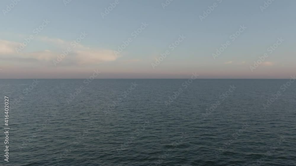 Flying at sunset over the Baltic Sea between Germany and Denmark. Ungraded Footage. Flying at sunset over the Baltic Sea between Germany and Denmark. Ungraded Footage.