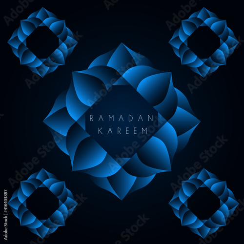 ramadan kareem with arabic text is mean muslim event template event with elegant golden moon and lantern