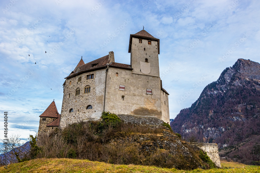 The Burg Gutenberg middle ages landmark castle.