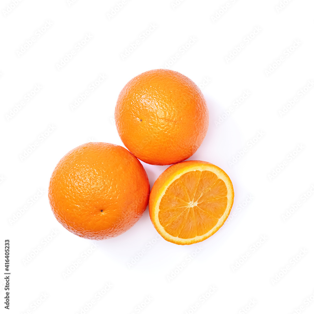 Orange fruit isolated on white background Orange fruit isolated on white background