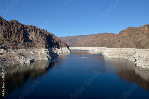 Lake Mead viewed from the dam, Hoover Dam, Arizona, Nevada, USA