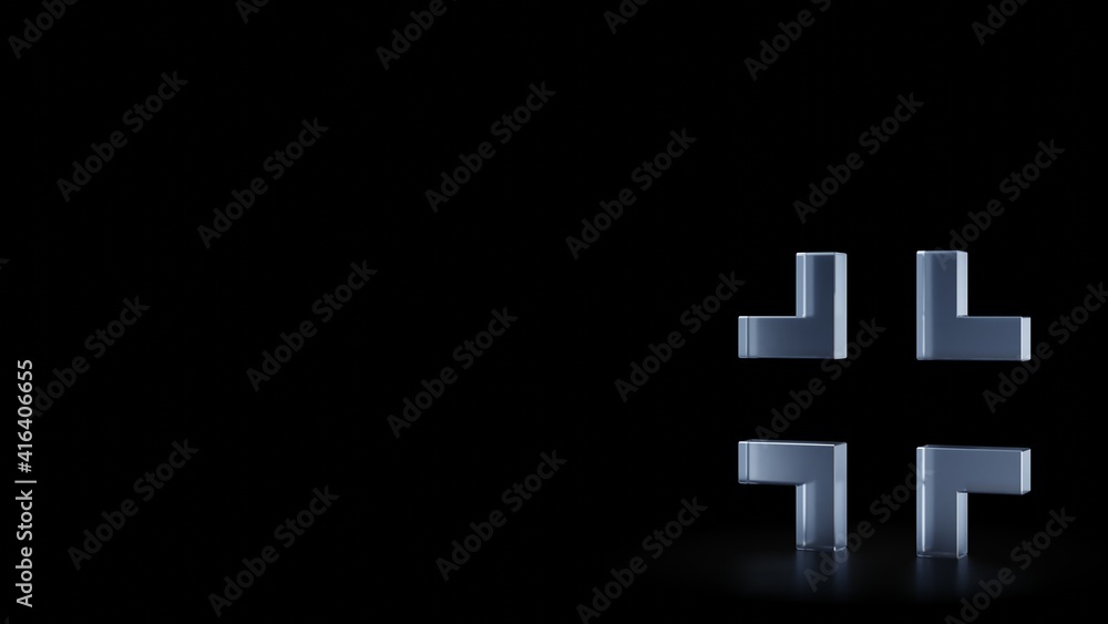 3d rendering frosted glass symbol of exit isolated with reflection 3d rendering frosted glass symbol of exit isolated with reflection