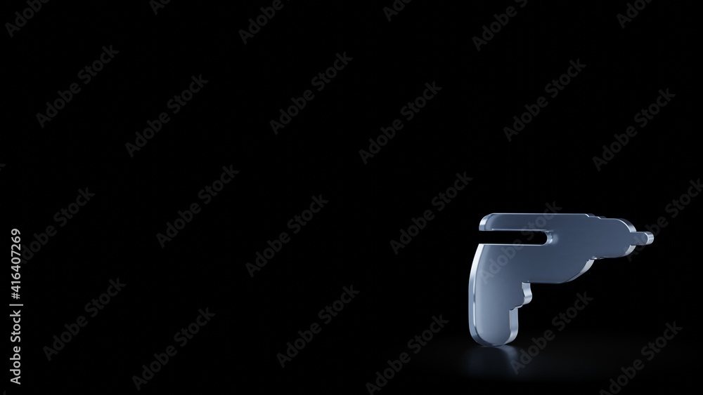 3d rendering frosted glass symbol of drill isolated with reflection 3d rendering frosted glass symbol of drill isolated with reflection