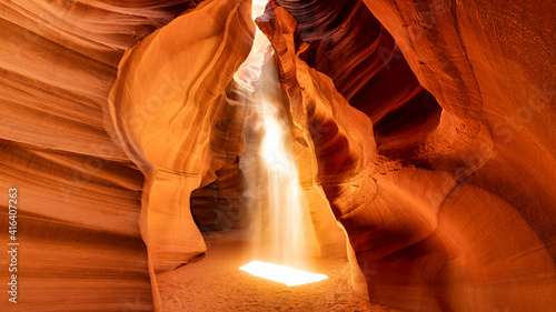 Ghost and soul scene in famous Antelope Canyon, Arizon, Usa