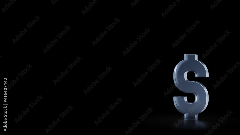 3d rendering frosted glass symbol of dollar isolated with reflection 3d rendering frosted glass symbol of dollar isolated with reflection