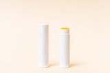 Natural lip balm packaging mock-up. Zero waste concept