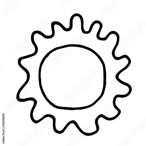 Cuadro en lienzo vector isolated circular frame template with a wavy pattern with a blank space i