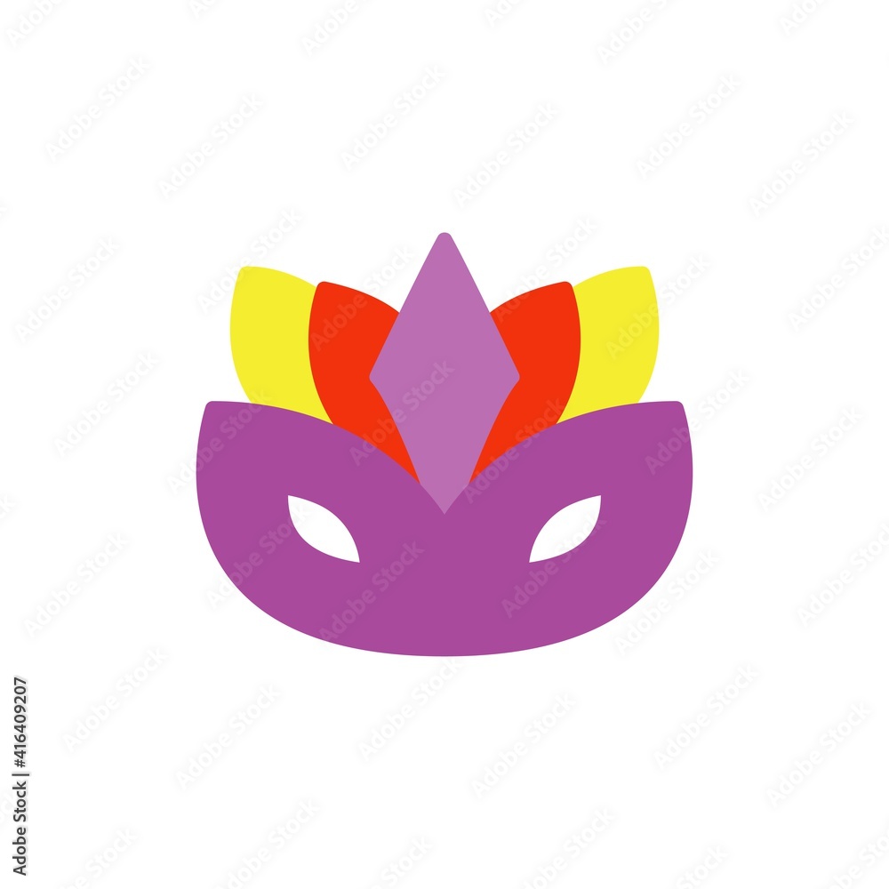 carnival mask flat Icon.carnival and tool vector illustration on white background carnival mask flat Icon.carnival and tool vector illustration on white background
