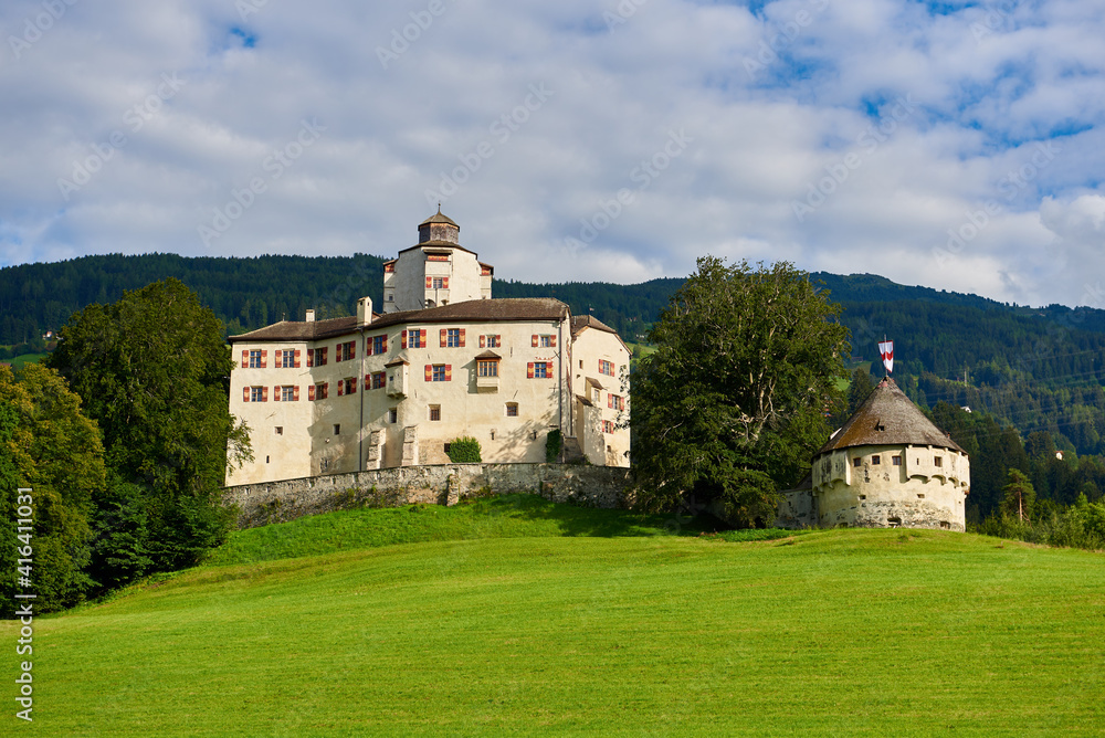 Friedberg Castle in Tirol. Austrian Alps.