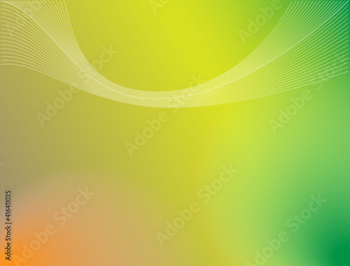 Light leak background with dominant green and yellow color gradations and wavy sonar lines